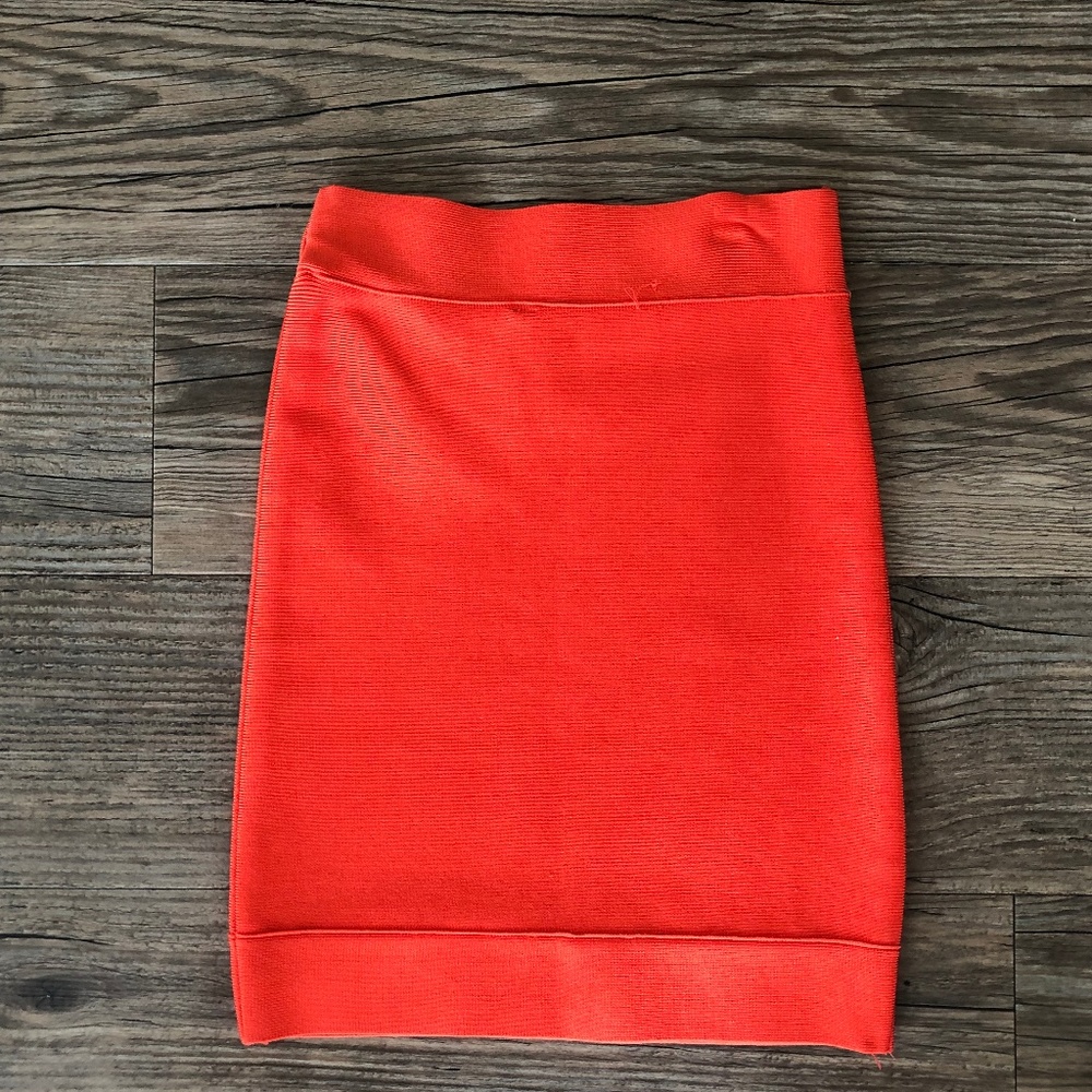 Simone Orange BCBG Bandage skirt